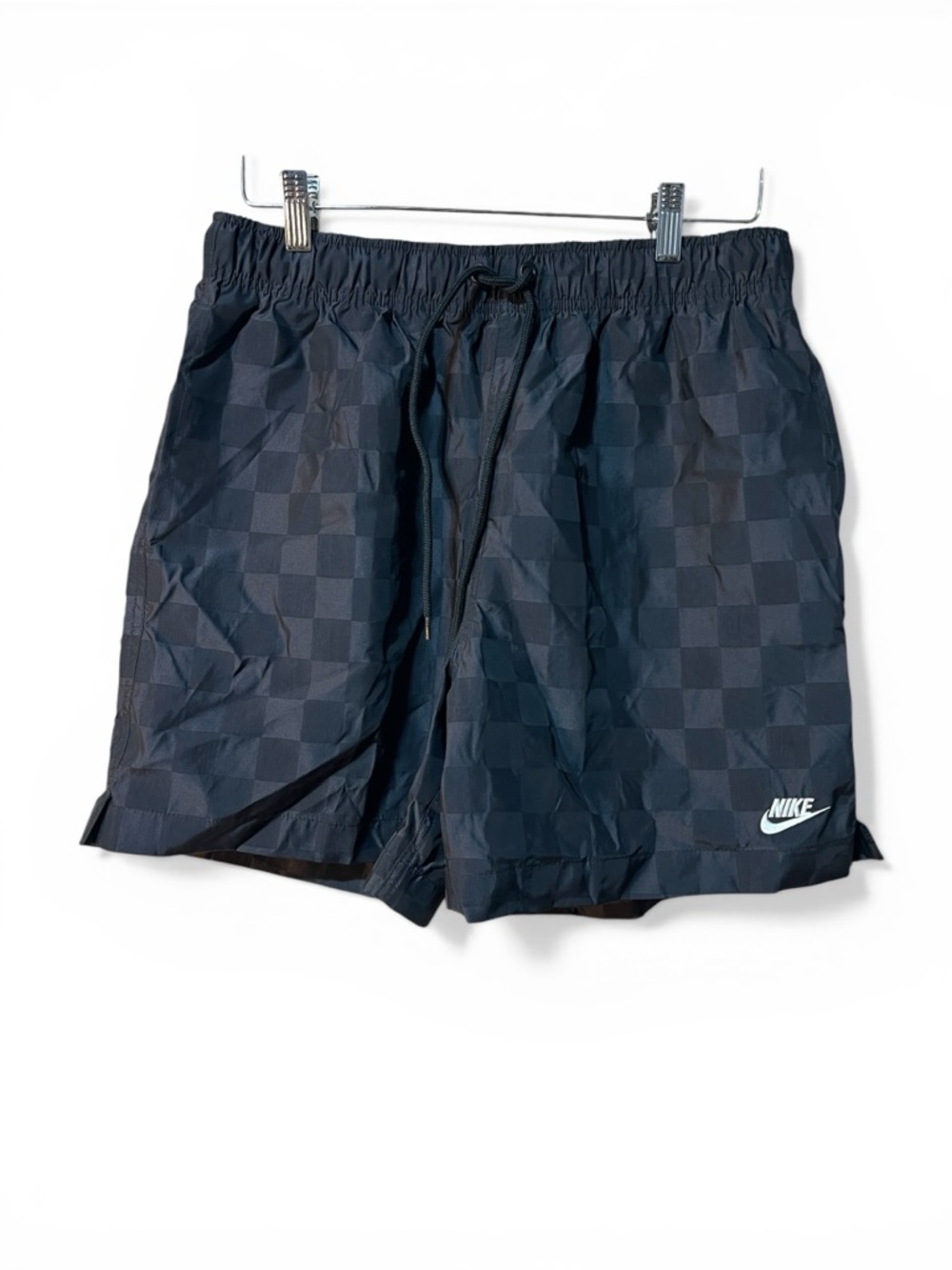 Nike Men's Black Checkered Shorts Medium NWT